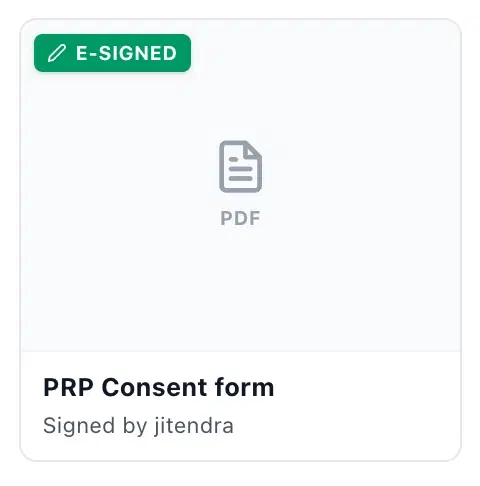 An e-signed consent form